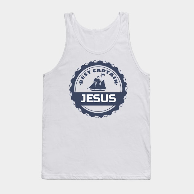 Jesus the Best Captain Tank Top by SheepDog